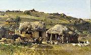 Nikolay Nikanorovich Dubovskoy In The Village oil painting on canvas
